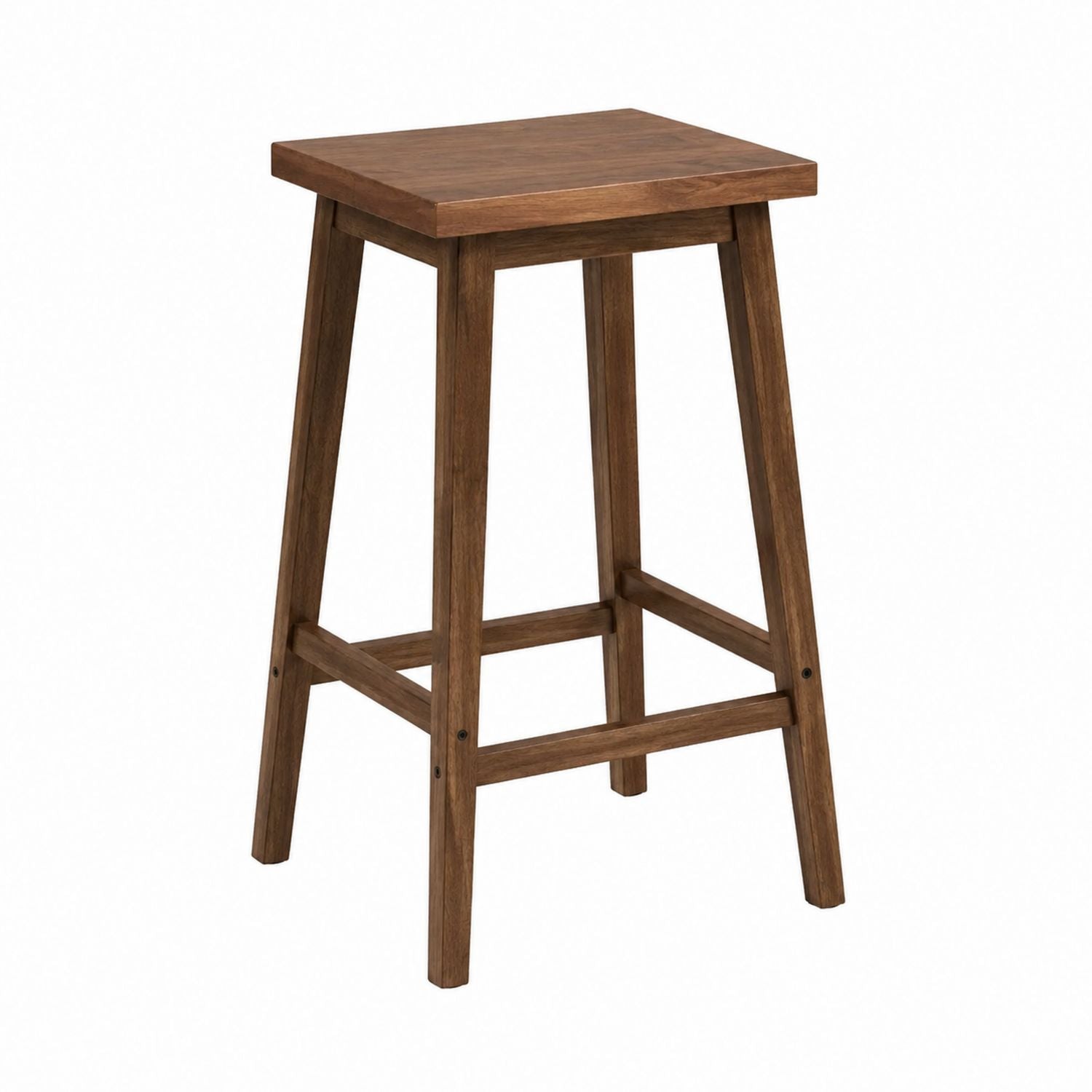 Wooden Square Bar Stool Oak 70 cm