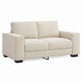 Polyester Upholstered Sofa Beige 200cm