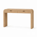 Solid Oak Console Table with Drawers 120 cm x 40 cm x 75 cm