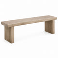 Oak Wood Rectangular Bench Natural Finish 150cm