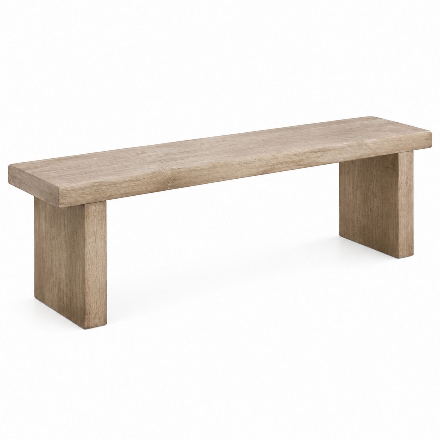 Oak Wood Rectangular Bench Natural Finish 150cm