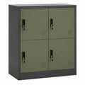Metal Locker Cabinet 4-Door Steel Green