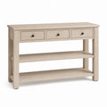 Wood Console Table with Drawers and Shelves 120x40x80 cm