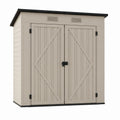 Outdoor Polypropylene Storage Shed Beige 200x130x210 cm