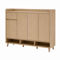 Wooden Shoe Cabinet with Adjustable Shelves and Drawer 120cm x 40cm x 100cm
