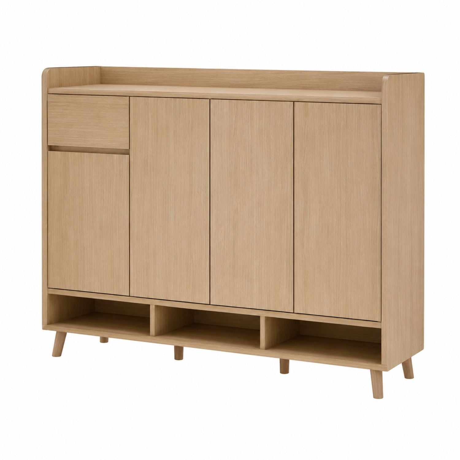 Wooden Shoe Cabinet with Adjustable Shelves and Drawer 120cm x 40cm x 100cm